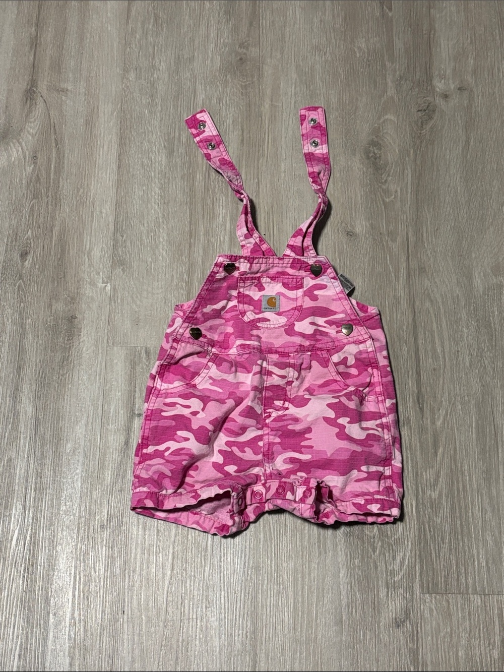 Carhartt Pink Camo Short Overalls